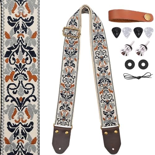 Embroidery Cotton Guitar Strap — Guitar03