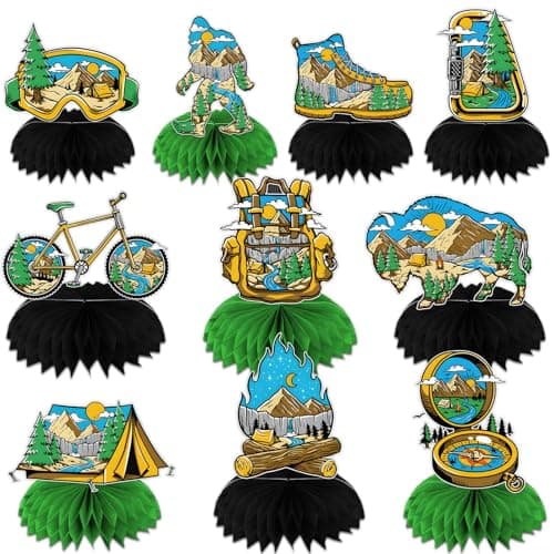 Camping Adventure Party Decor for Camper Birthday Photo Booth Props