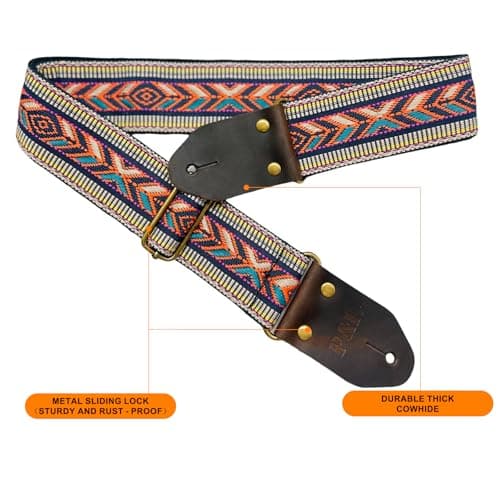 Comfortable Guitar Straps with Crazy Horse Leather Ends and Strap Button for Electric and Acoustic Guitars
| Premium Crazy Horse Leather Ends Guitar Straps with Button for Electric & Acoustic Bass
| Comfortable and Durable Crazy Horse Leather Ends G