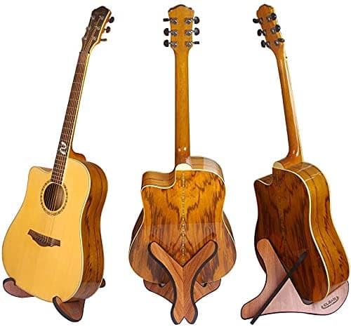 Universal Wooden Guitar Stand for Acoustic Electric Guitar and Bass