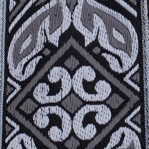 Ernie Ball Guitar Strap Black 43" Classic Strap — Tribal Silver