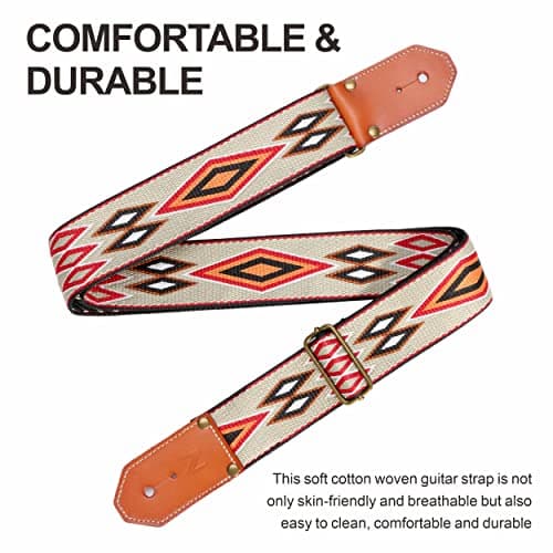 Nefelibata Cool Woven Guitar Strap for Acoustic, Bass, Electric - Gift for Guitarists