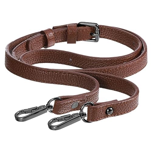 Uxcell Purse Strap, Grey, 41-51" Long, Adjustable Leather Crossbody Shoulder Strap — Brown