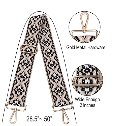 GINJKGO Purse Straps Replacement Crossbody Wide Adjustable Shoulder Strap