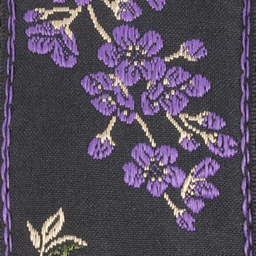 Ernie Ball Guitar Strap Black 43" Classic Strap — Lavender Blossom