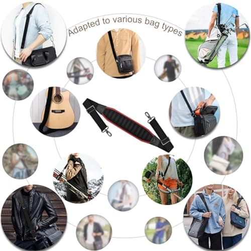 ZINZ ZINZ 78" Black Neoprene Shoulder Strap Belt