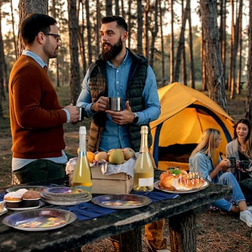 Camping Party Supplies for 24 Guests, 96PCS Total