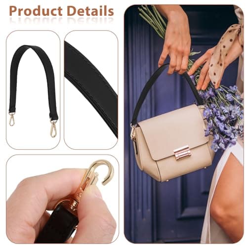 Prasacco Leather Shoulder Bag Straps with Swivel Clasps