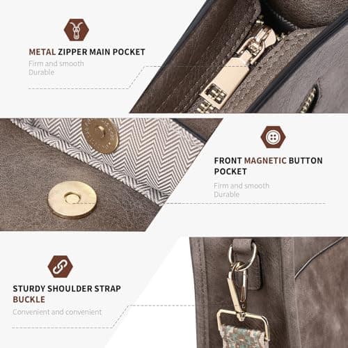 Trendy Vegan Leather Crossbody Bag for Women with Adjustable Shoulder Strap