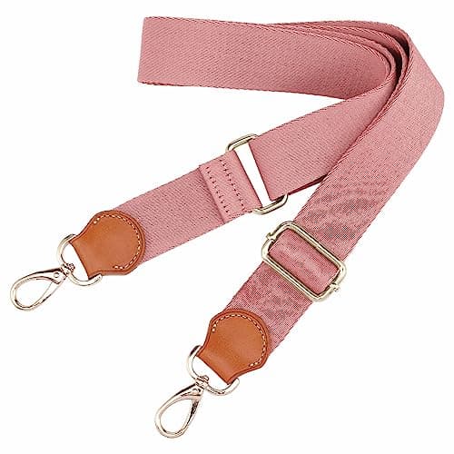 Nefelibata Purse Strap, 1.5 Wide Full Grain Cowhide Shoulder Strap Replacement — Cherry Blossom Pink