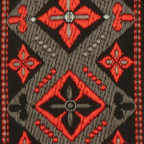 Ernie Ball Guitar Strap Black 43" Classic Strap — Red King