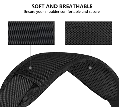 Ytonet Universal 52" Adjustable Padded Laptop Shoulder Strap, Black