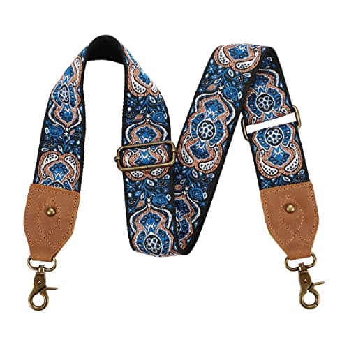 Nefelibata Purse Strap: Adjustable Leather Shoulder Replacement — Noble Blue