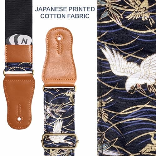 Cotton Guitar Strap with Accessories for Acoustic Guitar and Ukulele