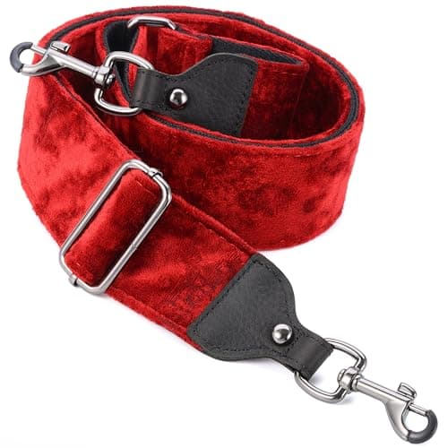 Retro Ethnic White Nefelibata Jacquard Embroidery Handbag Strap — Velvet Red