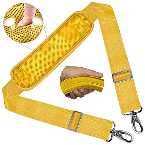 ZINZ Ultra-Thick Adjustable Shoulder Strap for Briefcase and Laptop Bag — Yellow