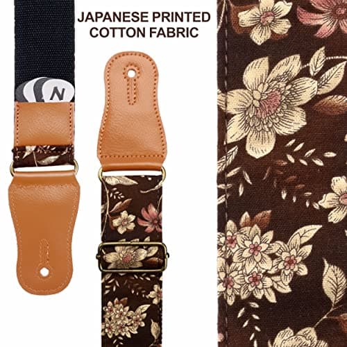 Nefelibata Premium Cotton Guitar Strap with Headstock Adapter