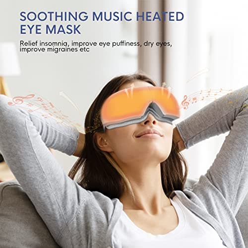 NOWWISH Heated Eye Massager - Relaxation Gift for All, Perfect for Birthdays and Moms - White