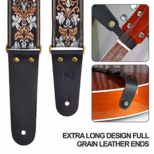 Nefelibata 2 Jacquard Embroidery Guitar Strap for Bass, Electric, and Acoustic Guitars