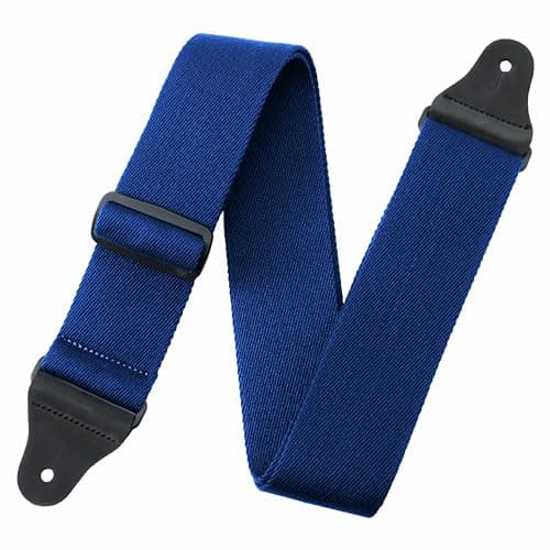 Nefelibata Christmas Green Guitar Strap with Leather Ends — Bc#-navy Blue