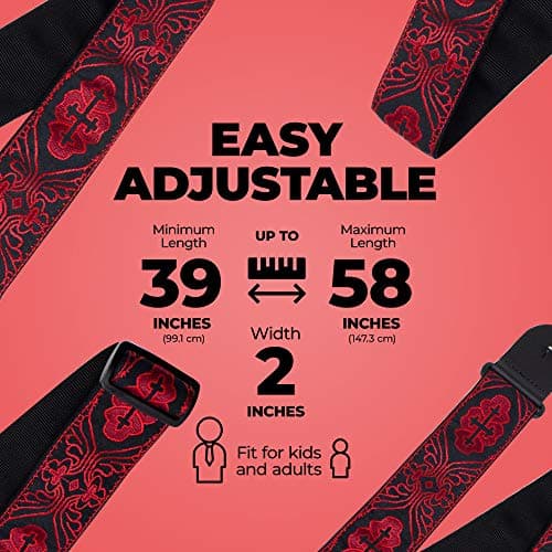 Guitar Strap - Jacquard - Adjustable - Made in Canada