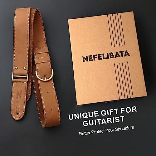 Nefelibata Guitar Strap, Crazy Horse Leather Straps