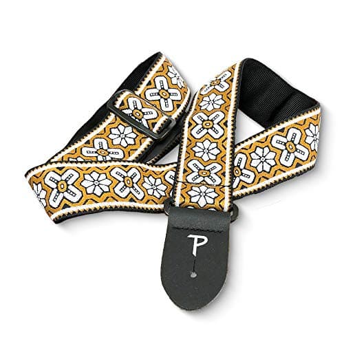 Perri’s Leathers Ltd. Jacquard Guitar Strap - Adjustable for Acoustic, Bass & Electric Guitars - Made in Canada