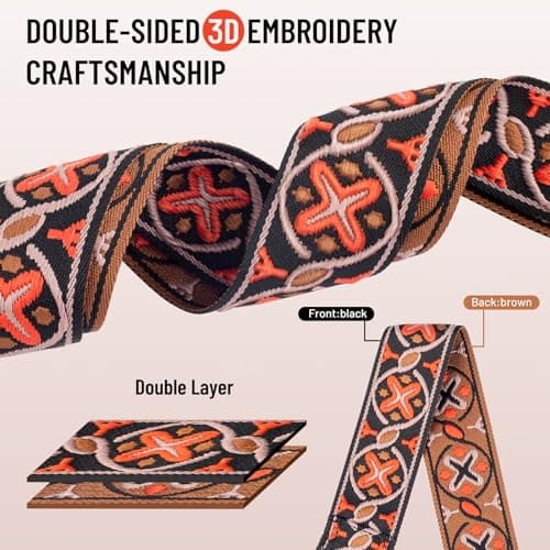CAHAYA Acoustic Electric Classical Guitar & Bass Strap 37-60 inches Adjustable