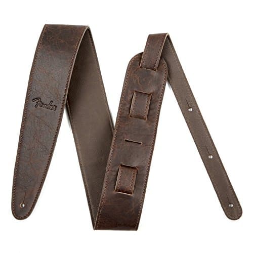 Fender Artisan Leather Guitar Strap, 2in, Black