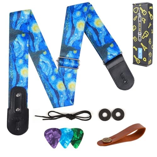 Jacquard Embroidered Cotton Guitar Straps for Acoustic Guitars with Real Leather Ends
| Real Leather Ends Jacquard Embroidered Cotton Guitar Straps for Acoustic Guitars
| Acoustic Guitars Premium Jacquard Embroidered Cotton Guitar Straps with Leathe 