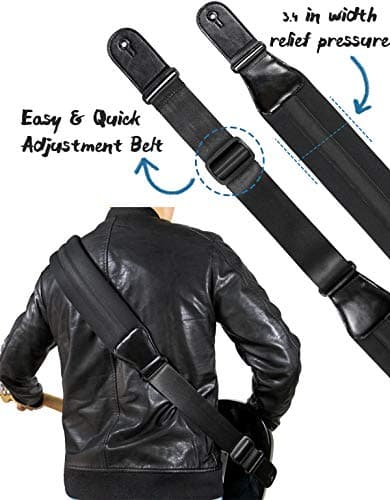 Wepop Neoprene Elastic Bass Guitar Strap for Acoustic & Electric (391)