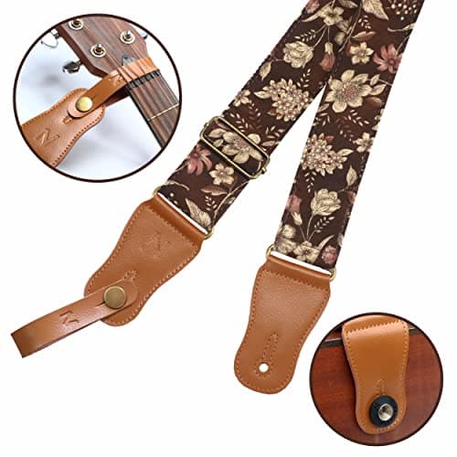 Nefelibata Premium Cotton Guitar Strap with Headstock Adapter
