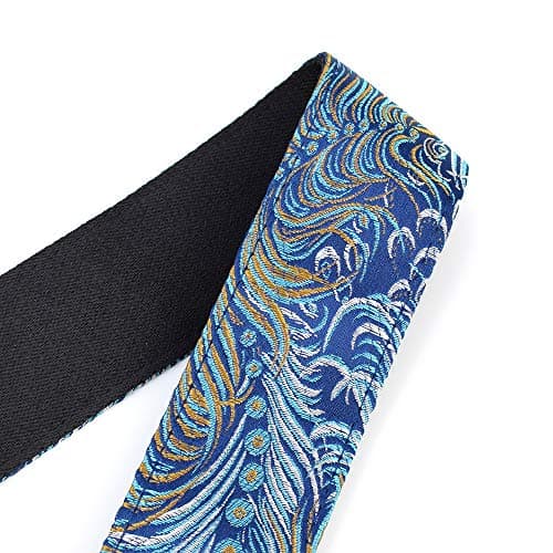 CloudMusic Acoustic Electric Guitar Strap Blue Vintage Floral