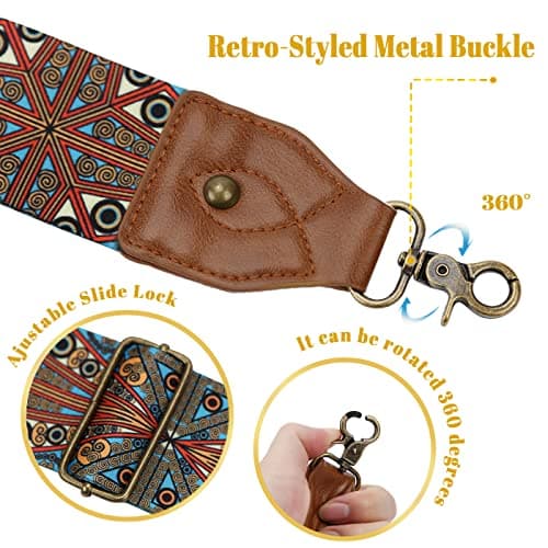 OllarKt 2" Wide Adjustable Leather Bag Strap