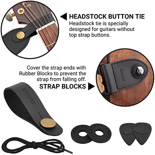 BAKKO Love-Pattern Guitar Strap for Bass, Electric & Acoustic, Perfect Gift for Kids and Guitarists
