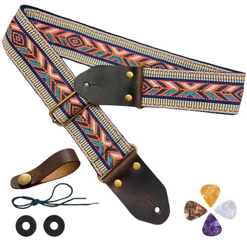 Comfortable Guitar Straps with Crazy Horse Leather Ends and Strap Button for Electric and Acoustic Guitars
| Premium Crazy Horse Leather Ends Guitar Straps with Button for Electric & Acoustic Bass
| Comfortable and Durable Crazy Horse Leather Ends G