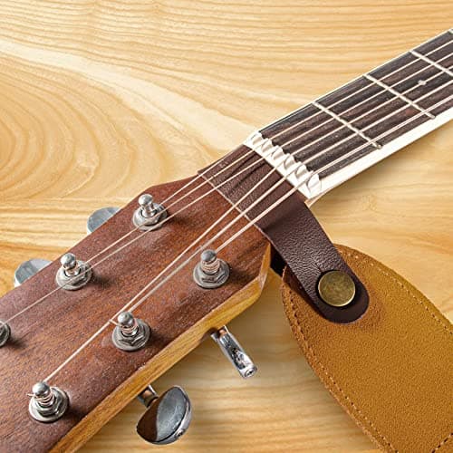 6 Pack Leather Headstock Button for Acoustic Guitar Straps Classic Style