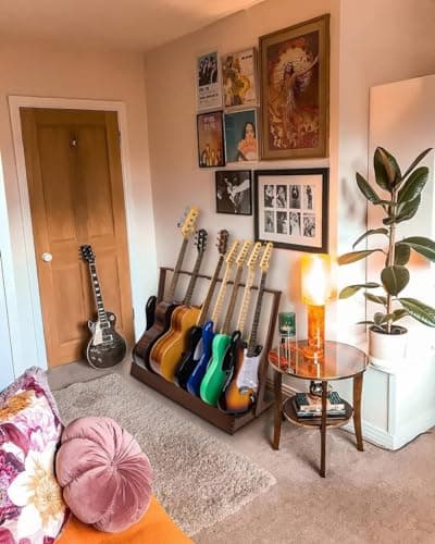 STRICH SMT-20 Multi-Guitar Rack Stand, Holds 10 Electric Bass or 5 Acoustic Guitars