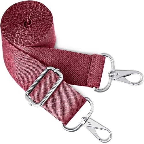 Replacement Wide Strap for BOACAY Crossbody & Messenger Bags — Wine Red