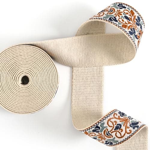 High Density Jacquard Embroidered Heavy Cotton Webbing Strap 1.5-2 Inches for Bags