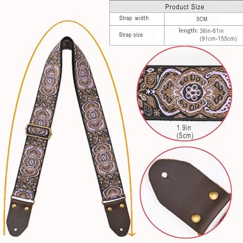 Embroidery Cotton Guitar Strap