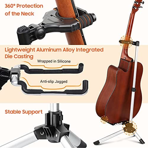 CAHAYA Floor Guitar Stand - Adjustable Height, Folding, Lightweight