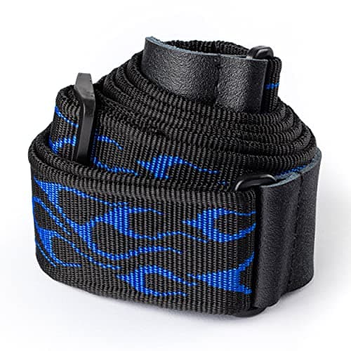 Dunlop D38 Classic Woven Guitar & Bass Straps — Flambe Blue