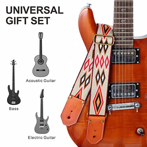 Nefelibata Cool Woven Guitar Strap for Acoustic, Bass, Electric - Gift for Guitarists