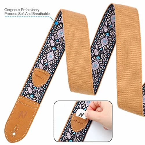 Vintage Nefelibata Guitar Strap with Free Bonuses - Best Gift for Guitarists