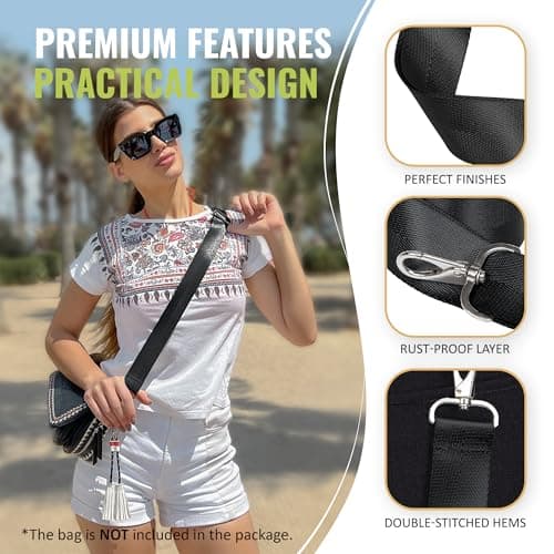 Replacement Wide Strap for BOACAY Crossbody & Messenger Bags