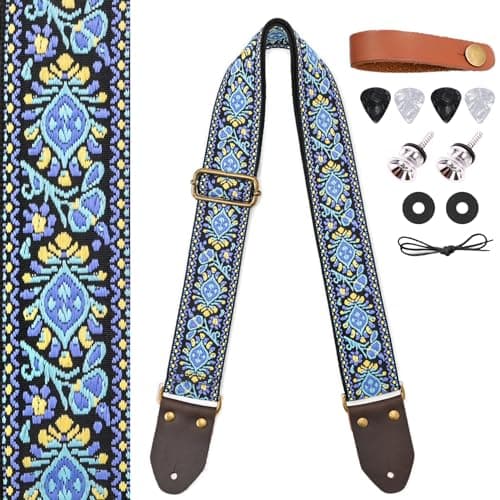 Embroidery Cotton Guitar Strap — Guitar09