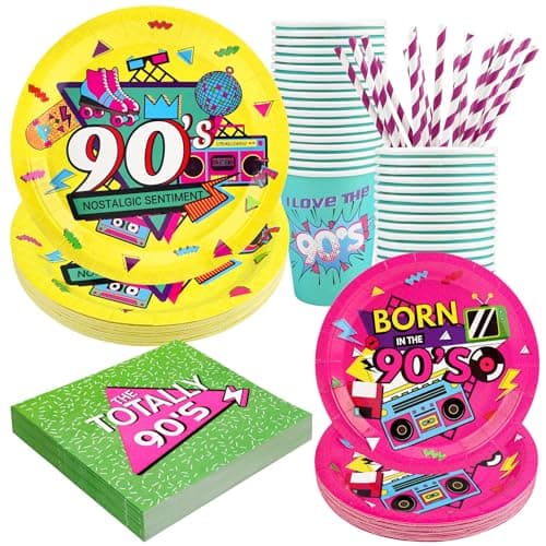Camping Theme Party Supplies Set for 24 Guests — 90S