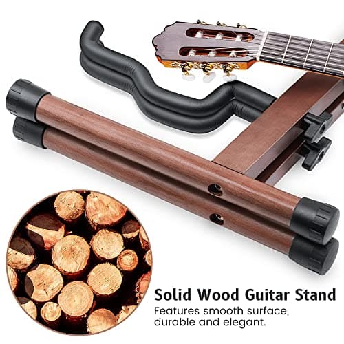 High-Quality Natural Wood Guitar Stand for Acoustic & Electric Guitars
