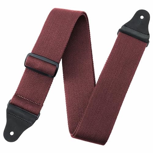 Nefelibata Christmas Green Guitar Strap with Leather Ends — Bc#-coffee Brown